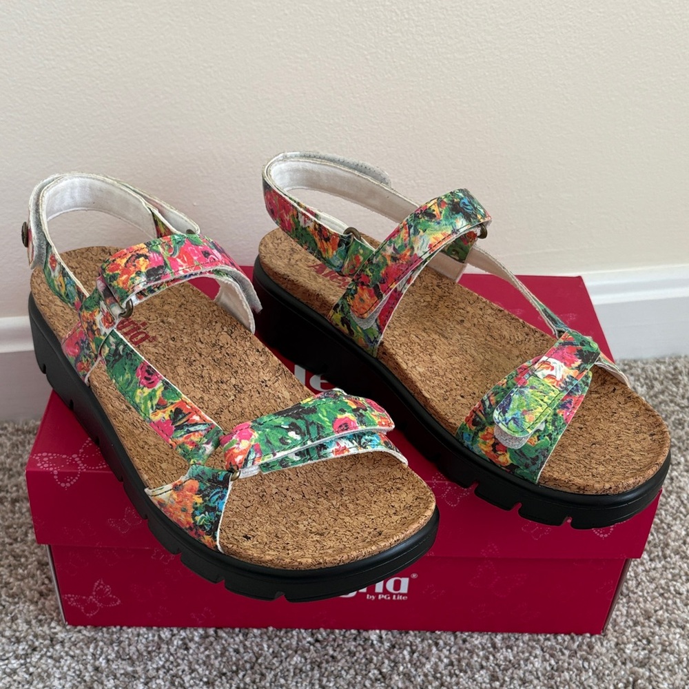 Algeria Henna Floral Cork Platform Sandals - Women's Multi-Color